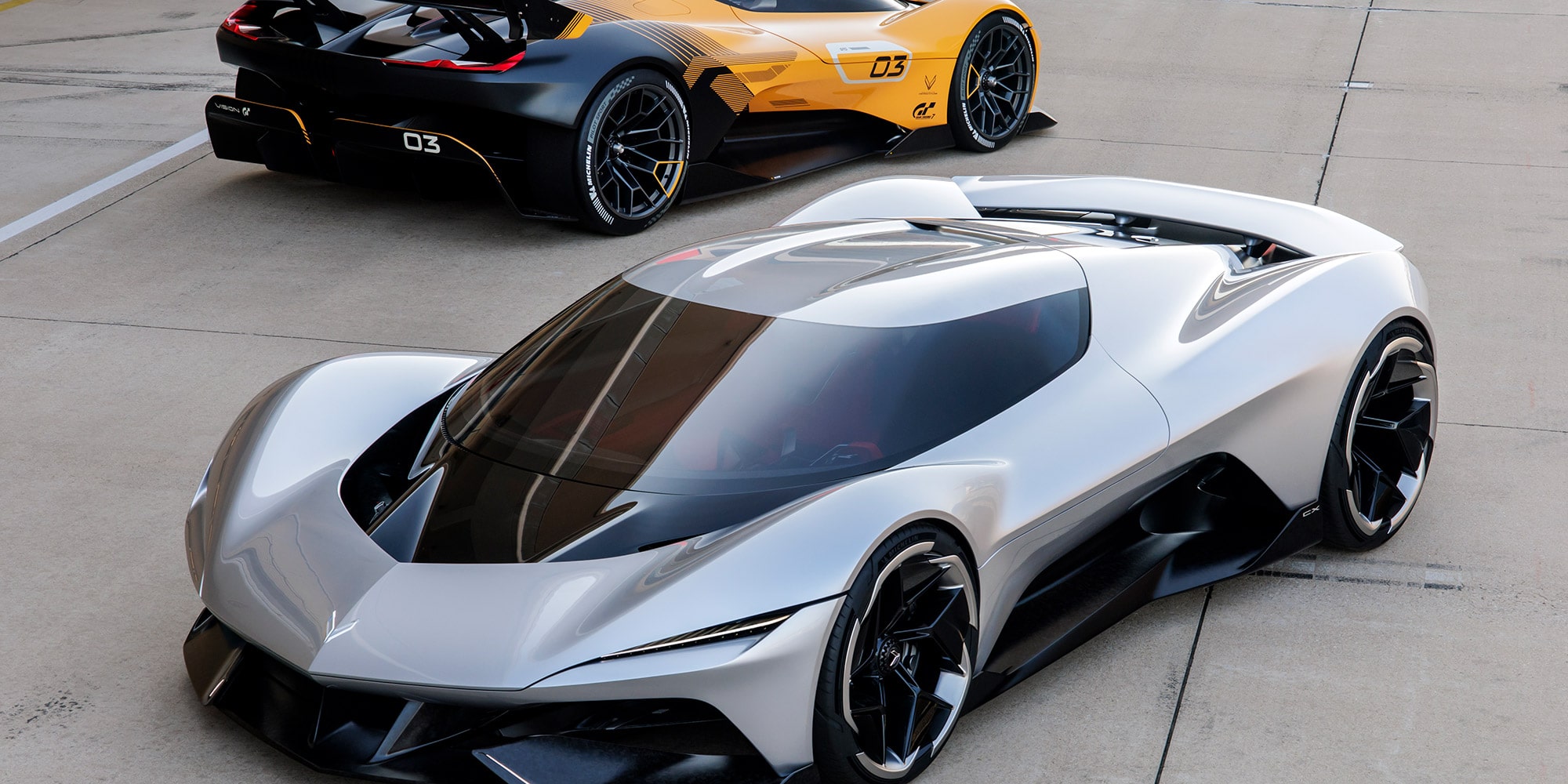 Front driver side view of the 2026 Corvette CX