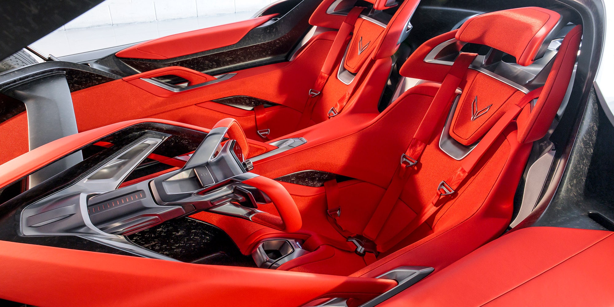 View of the interior of the 2026 Corvette CX