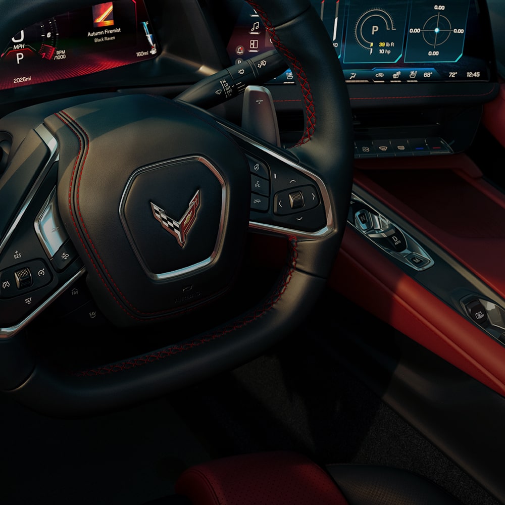 Steering Wheel Inside the 2026 Corvette