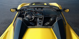 Birds Eye View of the 2026 Chevy Corvette with the Convertible Roof Down