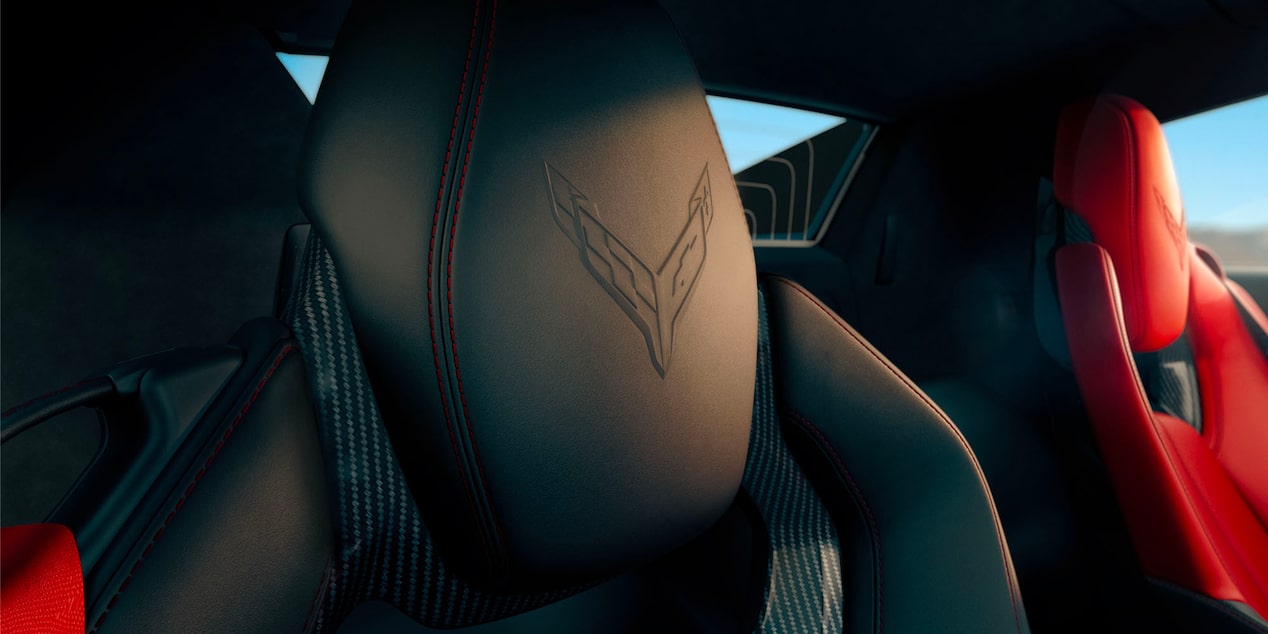 2026 Chevy Corvette Headrests with Corvette Logo