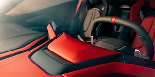 View Above the Steering Wheel Inside the 2026 Corvette