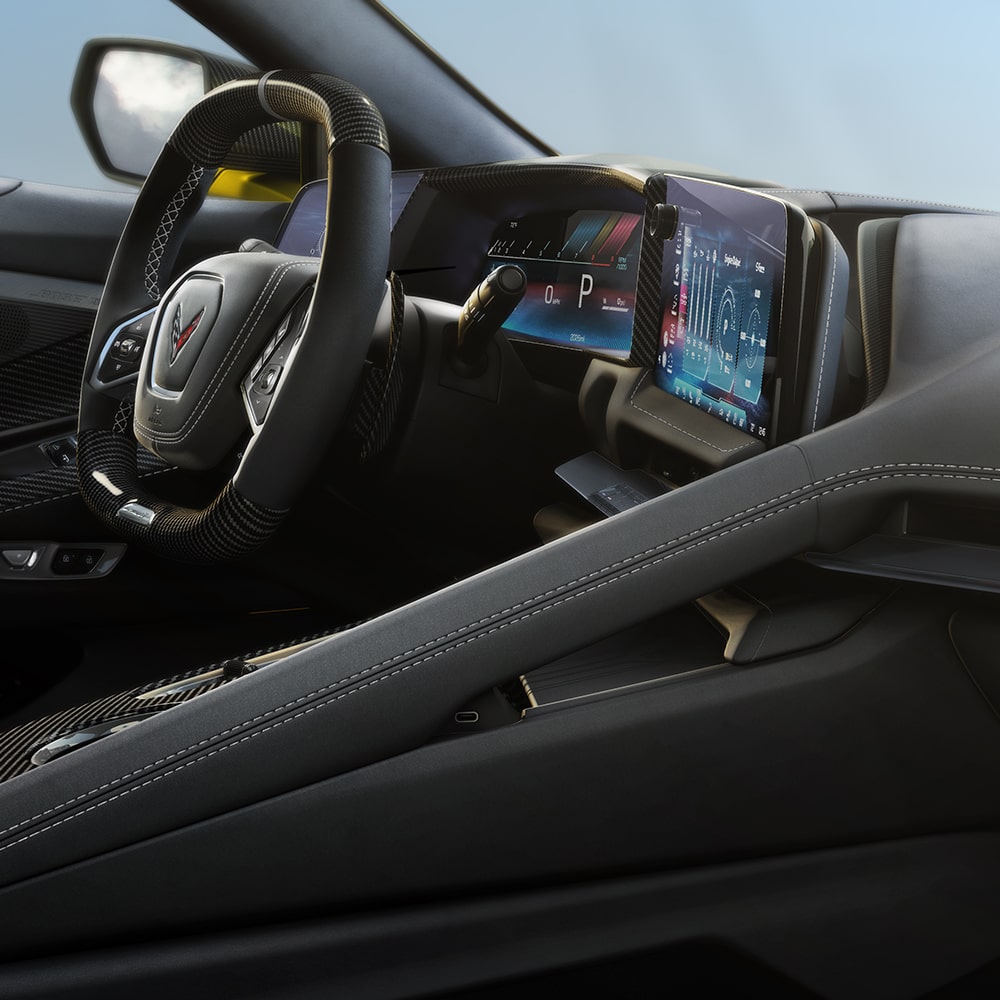 Interior Passenger Dashboard View Inside the 2026 Corvette