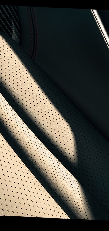 Close-Up of Leather Seat Stitching Inside the 2026 Corvette