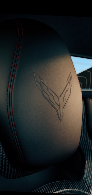 2026 Chevy Corvette Headrests with Corvette Logo