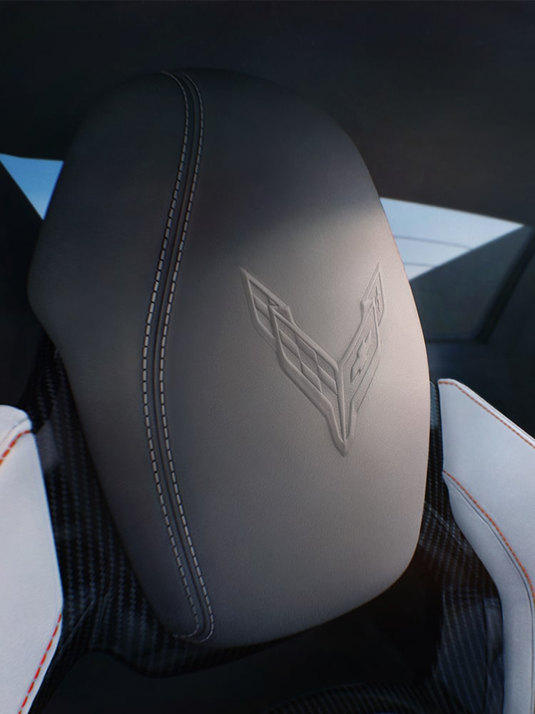 2026 Chevy Corvette Headrests with Corvette Logo