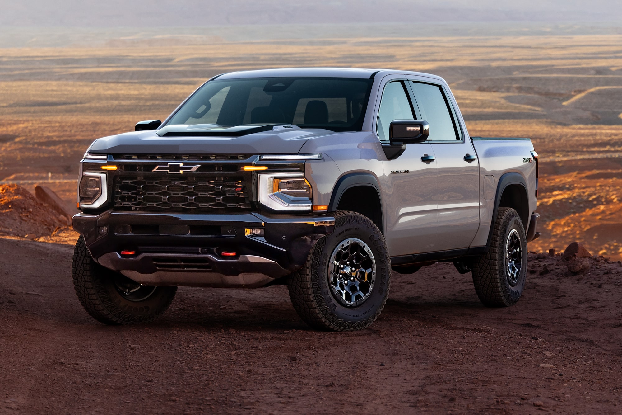 2027 Chevrolet Silverado 1500 parked in the desert