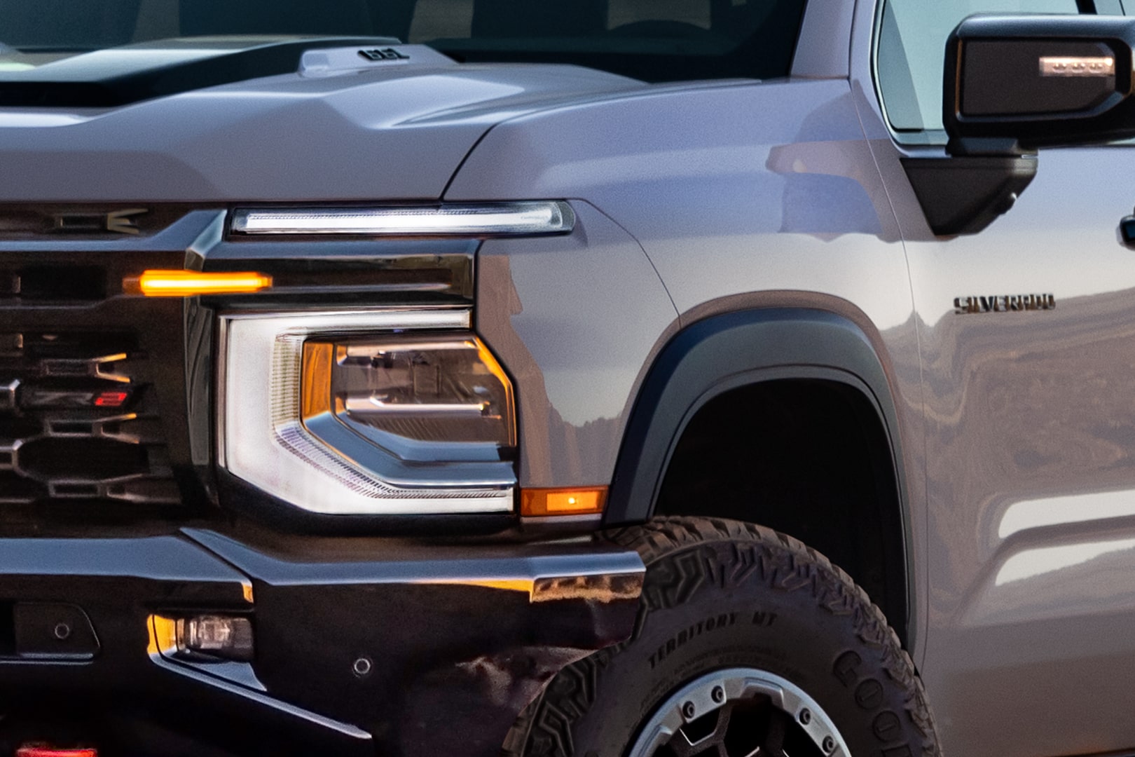 Close-up of the 2027 Chevy Silverado 1500 Headlights