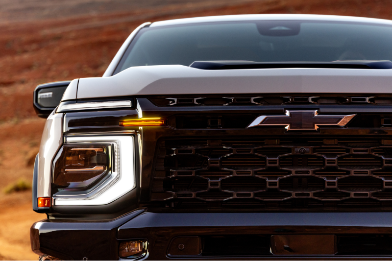 Close-up of the 2027 Chevy Silverado 1500 Headlights