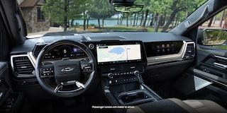 Front Passenger View of the Steering Wheel and Display Dashboard of a 2026 Chevy Colorado Pickup Truck
