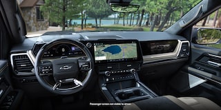 Front Passenger View of the Steering Wheel and Display Dashboard of a 2026 Chevy Colorado Pickup Truck
