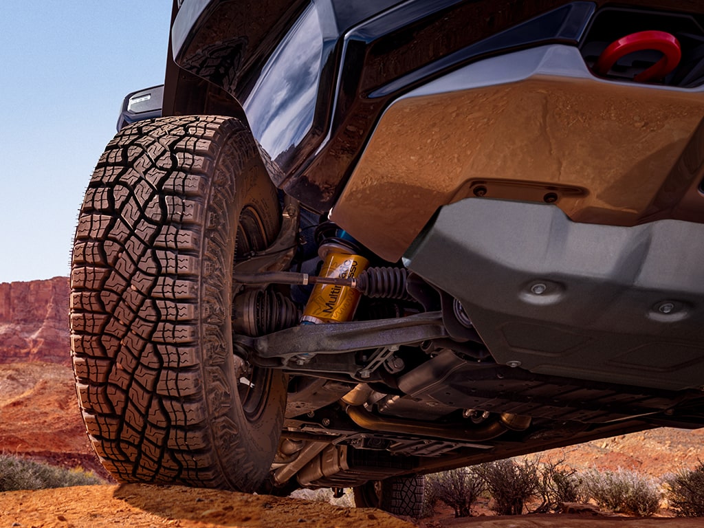 The 2027 Chevy Silverado 1500 Tire, Front End Suspension, and Underside Skid Plate