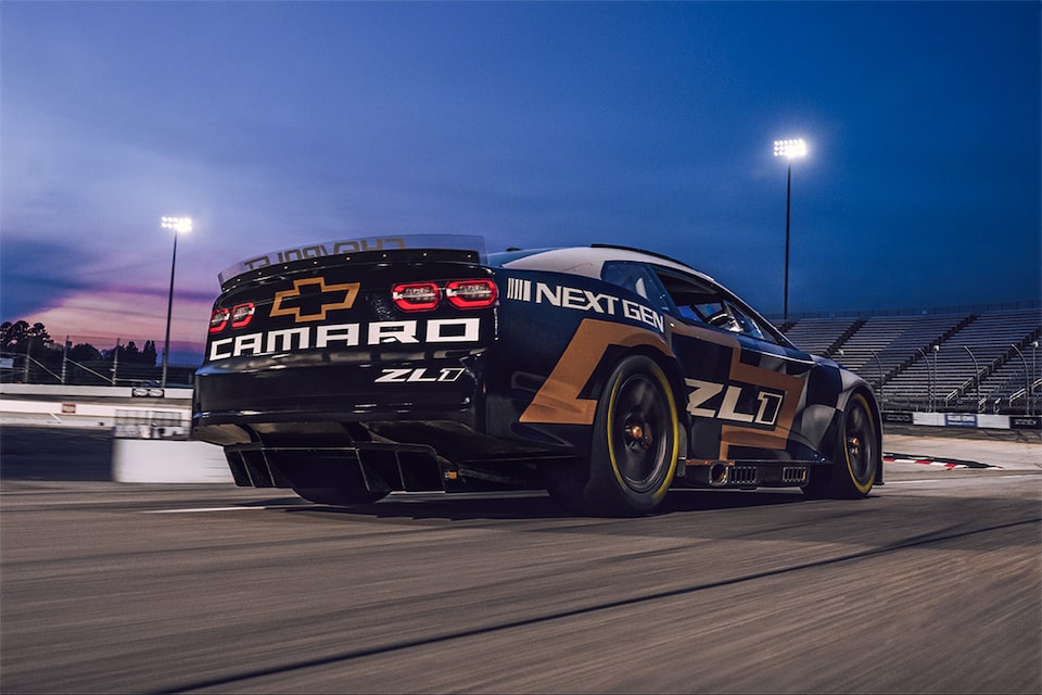 2021 Next Gen Nascar Motorsports: Rearview Shot of Camaro Racecar