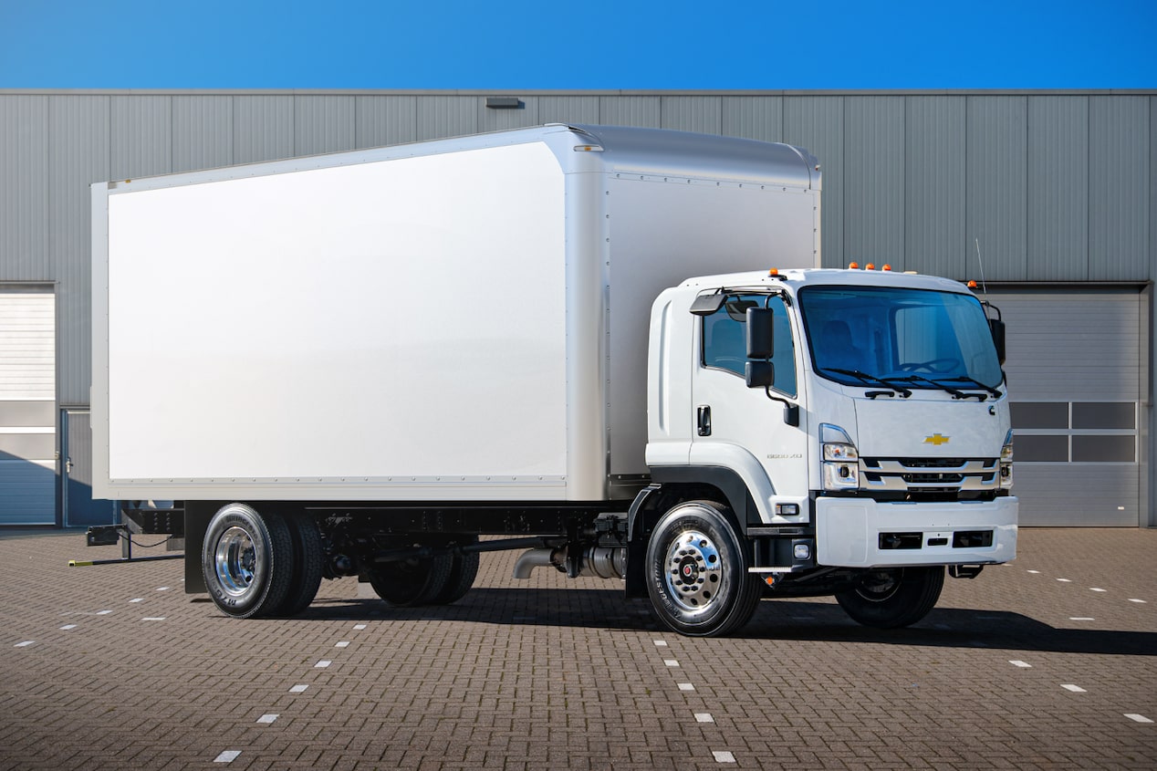 2024 Chevrolet Commercial Low Cab Forward in Parking Lot