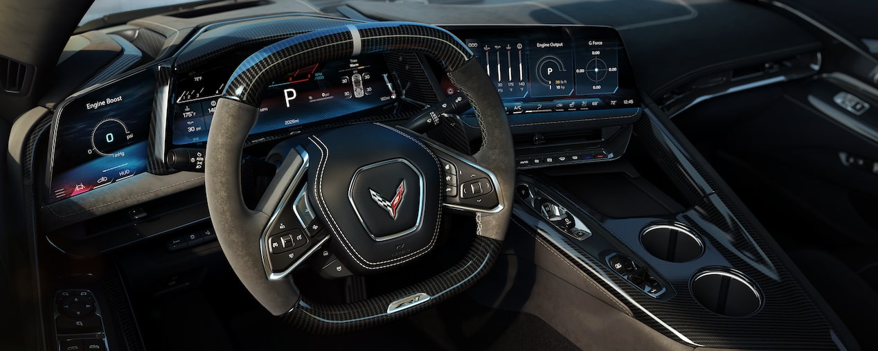 Interior Driver POV of the Chevy Corvette ZR1