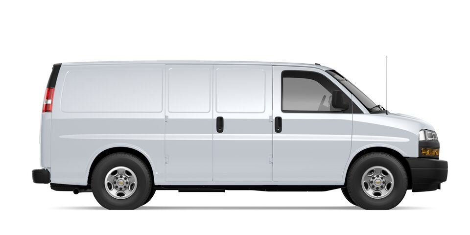 Profile Shot of 2021 Express Passenger Commercial Van