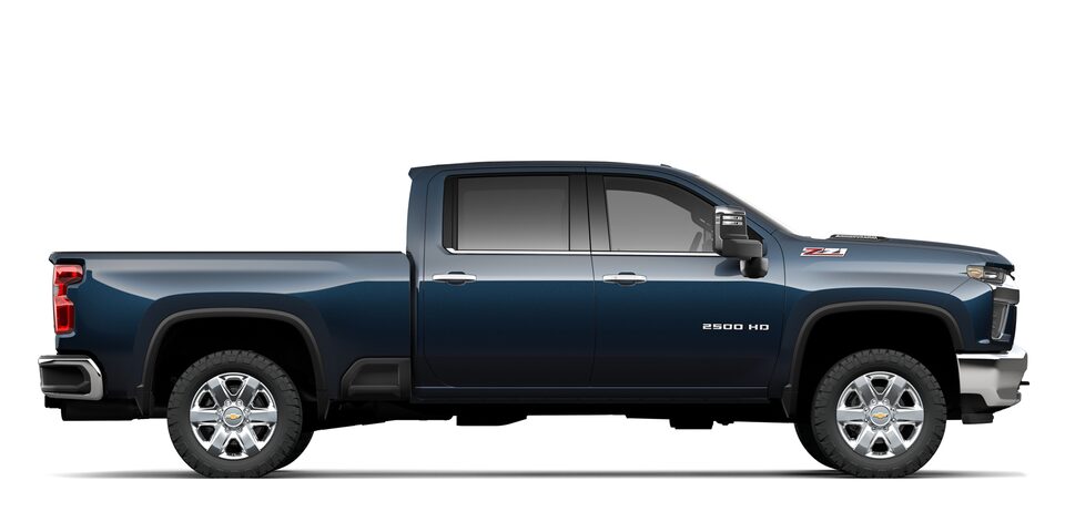 Profile Shot of 2021 Silverado Heavy Duty Diesel Pickup Truck