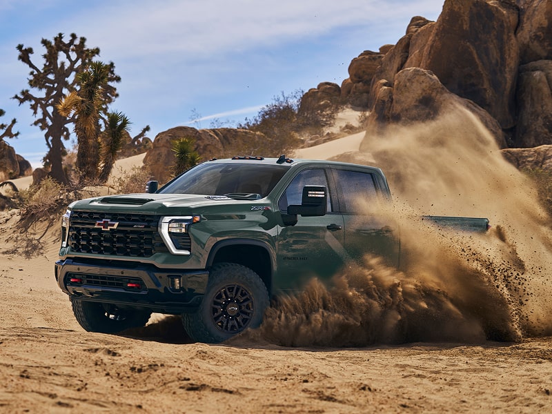 Black 2026 Chevrolet Silverado truck off road
