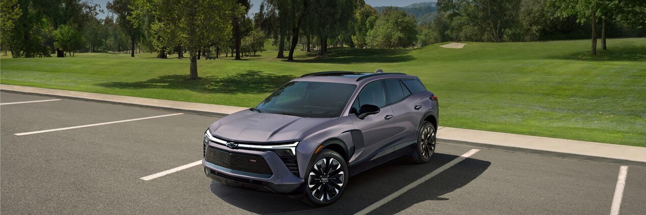 Gray Blazer EV Parked at Golf Course