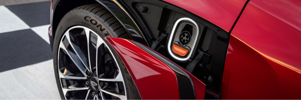 Close-Up Of Charging Port On the Chevy Blazer EV