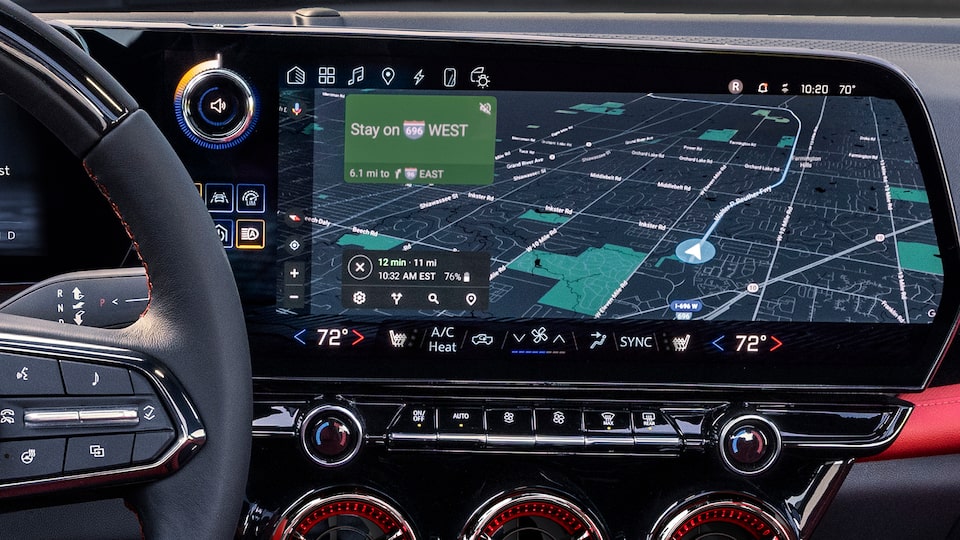 Pantalla en el interior de la Blazer EV