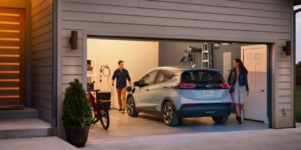 Chevy Bolt EUV Charging in home garage