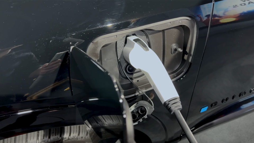 Close-up View of Equinox EV Charging Status Location on Vehicle