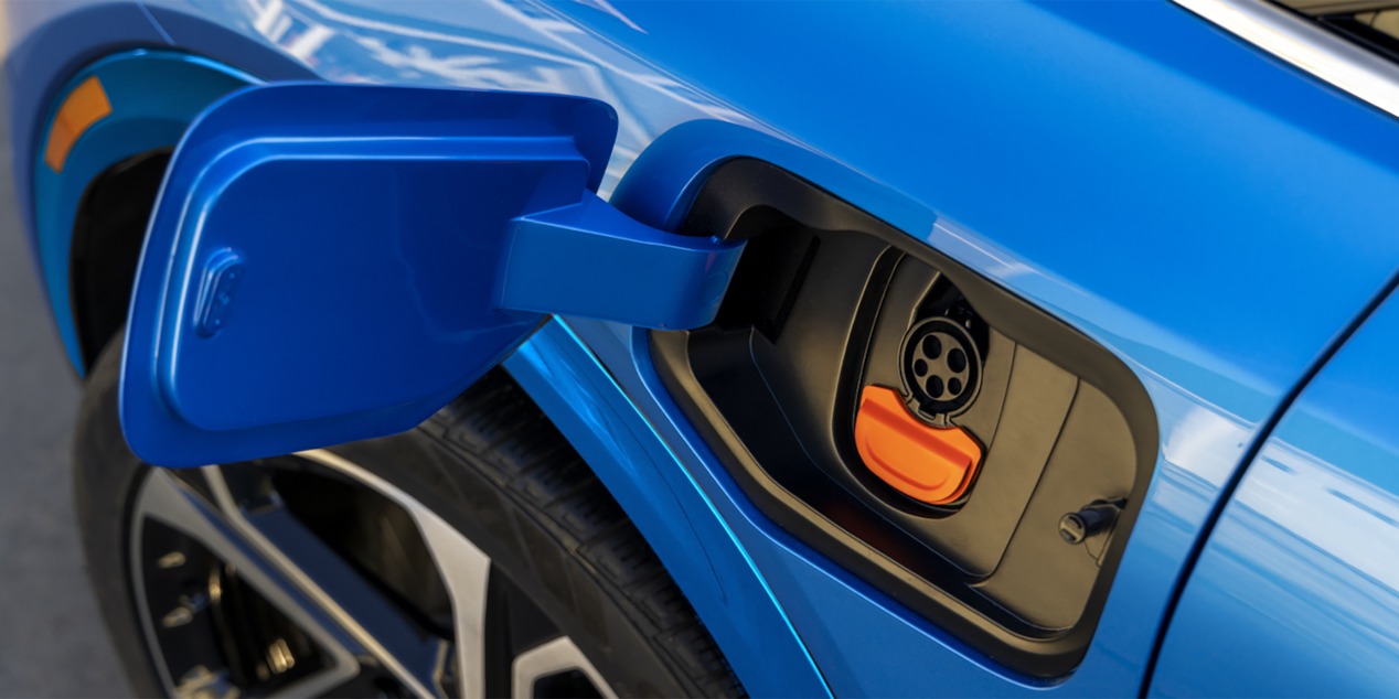 Close-Up View of the 2024 Chevy Equinox EV Charging Port