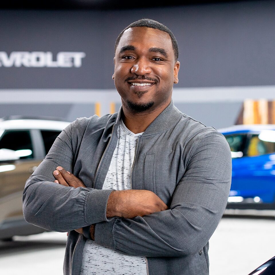 Closeup of a Chevrolet Salesperson Smiling