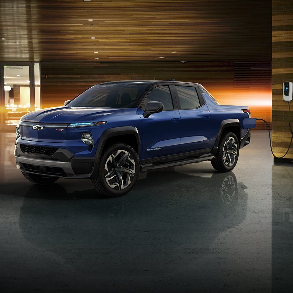 The Silverado EV Displayed in the Showroom