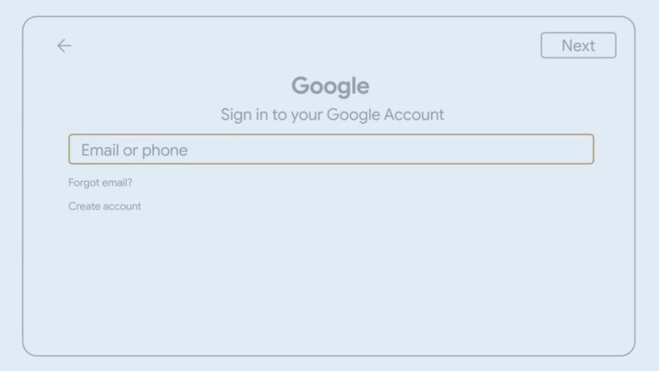 How to sign in to Google built-in