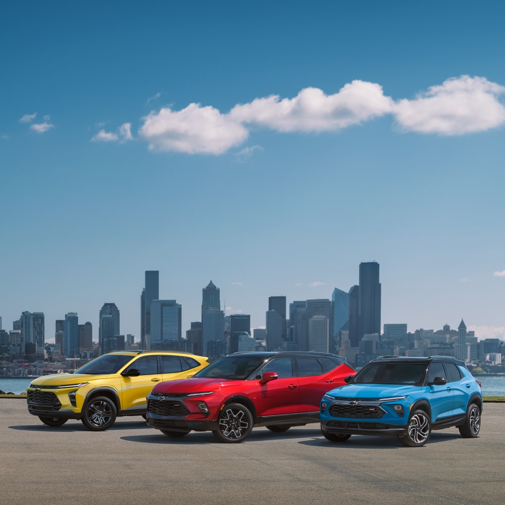 Chevrolet Family of SUVs with a City Background