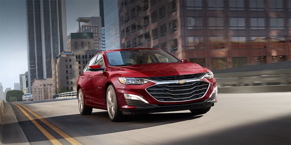 The 2022 Radiant Red Tintcoat Chevy Malibu Performance: Rear View