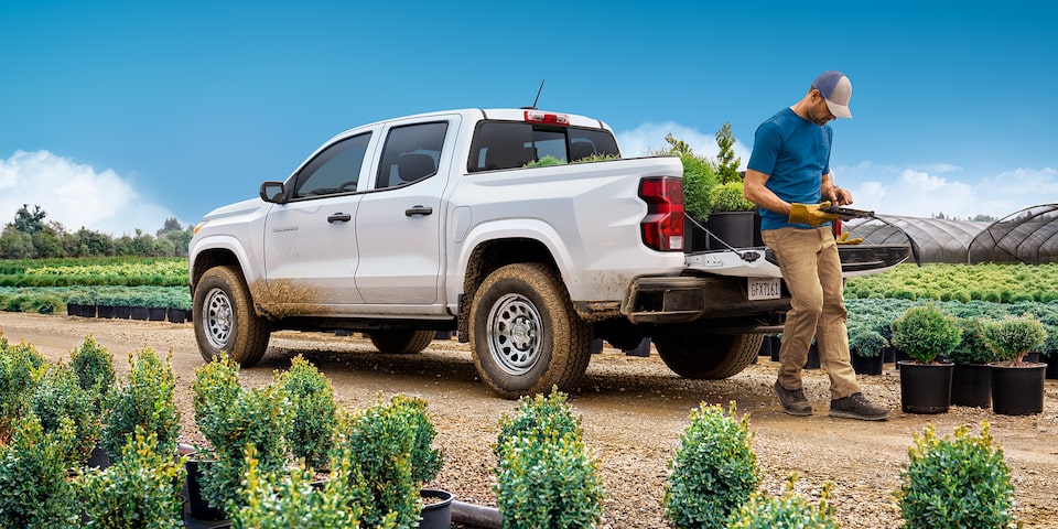 2023 Chevy Colorado Commercial on a Work Site