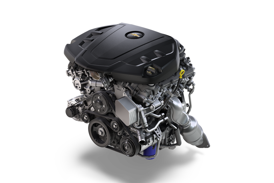 Camaro's 3.6L V6 engine on display