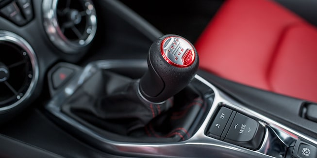 Close up of the Manual Gear Shifter of the Camaro SS