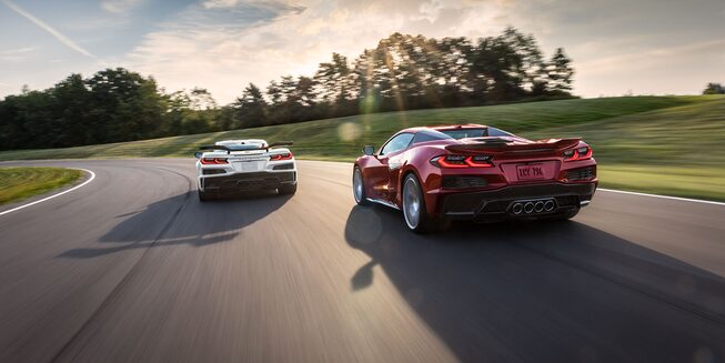 2023 Chevrolet Corvette Z06 Asset Matrix - Rear View Of 2 Driving