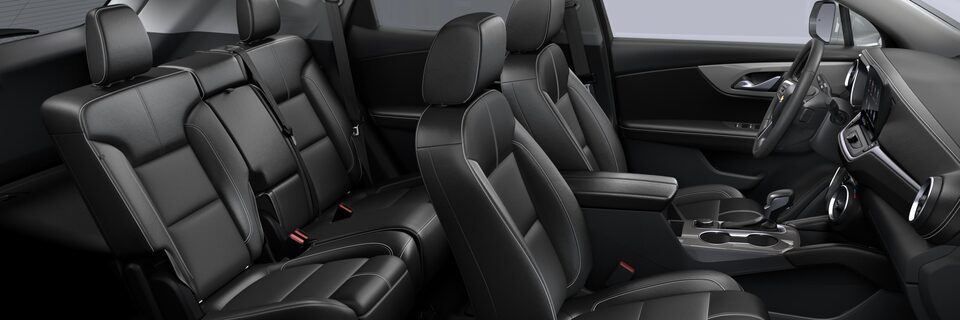 JET BLACK PERFORATED LEATHER-APPOINTED