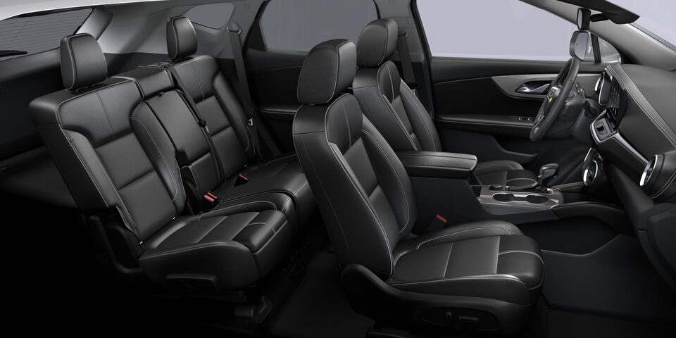 JET BLACK PERFORATED LEATHER-APPOINTED