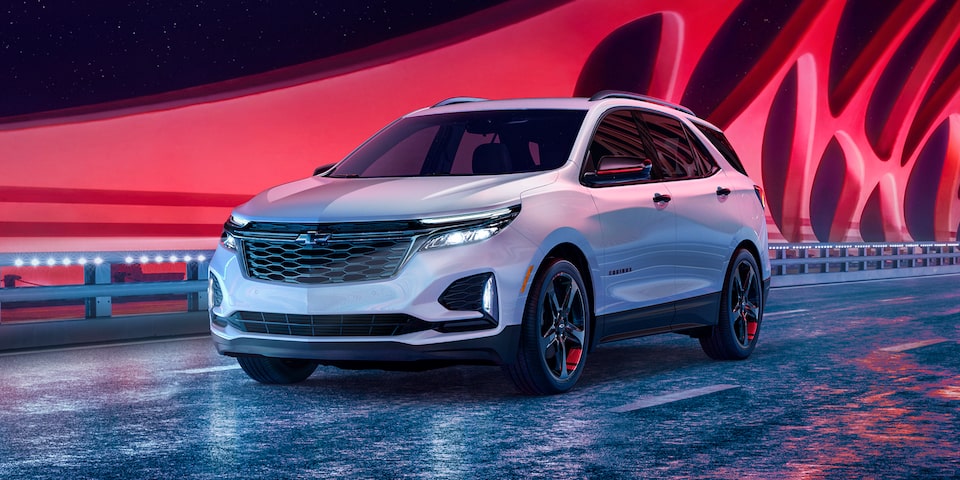The 2023 Equinox Redline Edition with Colorful Red Background