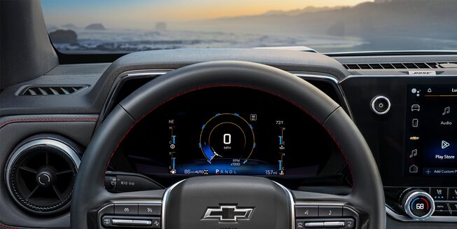 A Beautiful View of the Clear Skies from the Sunroof of the 2023 Chevy Colorado
