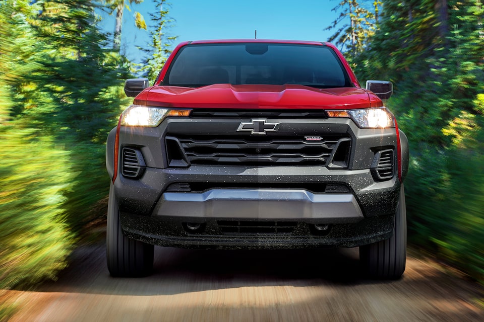 The Colorado Speeding Through a Tight Off-Road Trail
