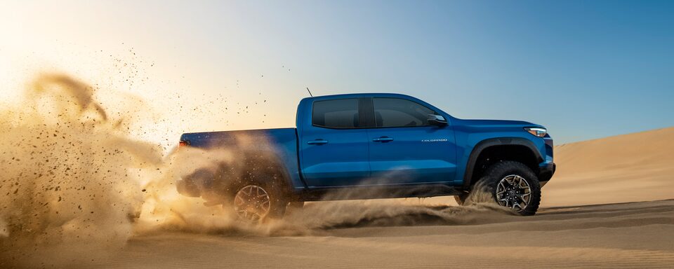 The Colorado Drives Through the Desert with Ease kicking Up Sand in the Process