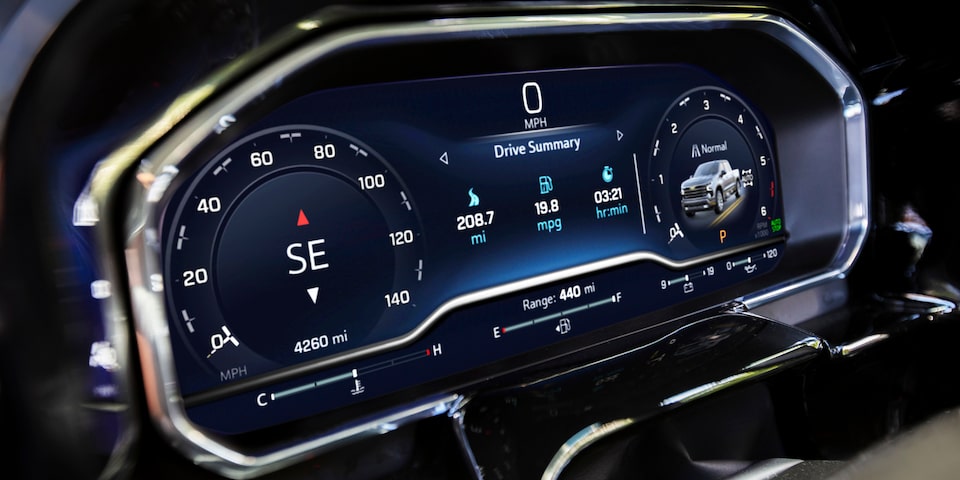 The 12.3" Diagonal Driver Information Center of the 2023 Silverado