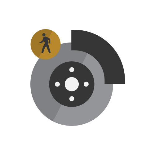 Front Pedestrian Breaking Icon hover