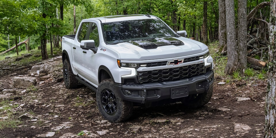 The 2023 Silverado ZR2 Bison Making Light Work of an Off-Road Trail
