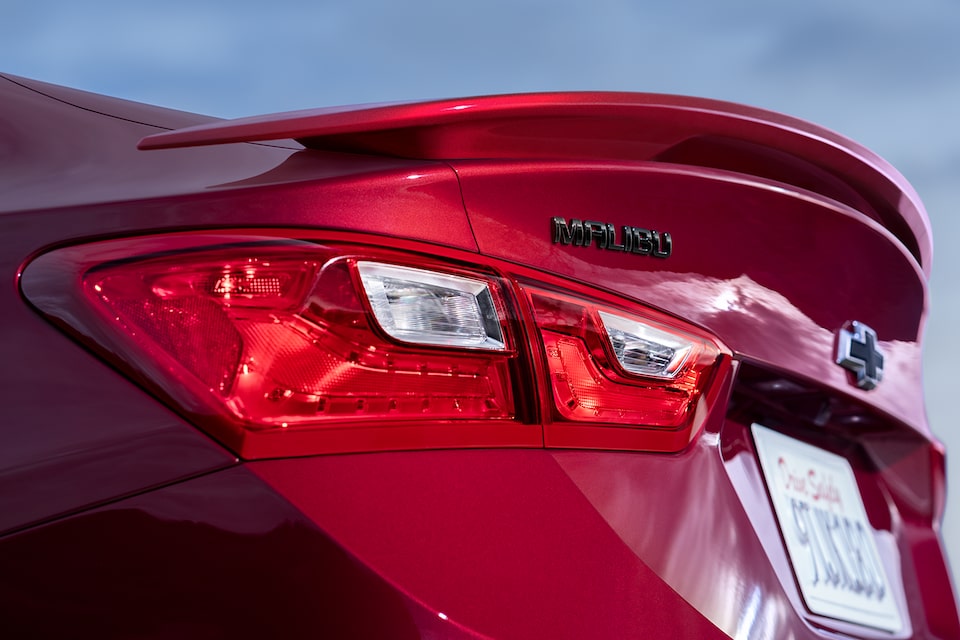 Close-Up Of Rear Tail Light On The 2024 Chevy Malibu