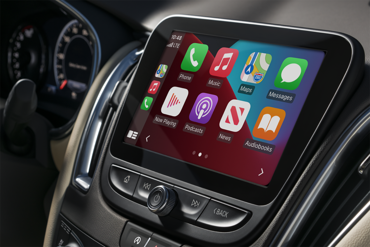 Close-up Of The 2024 Chevy Malibu Interior Infotainment System Screen