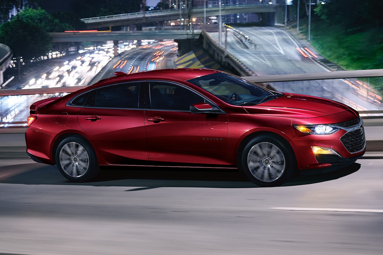 2024 Chevy Malibu Sport Edition Package Driving Over Highway Bridge 