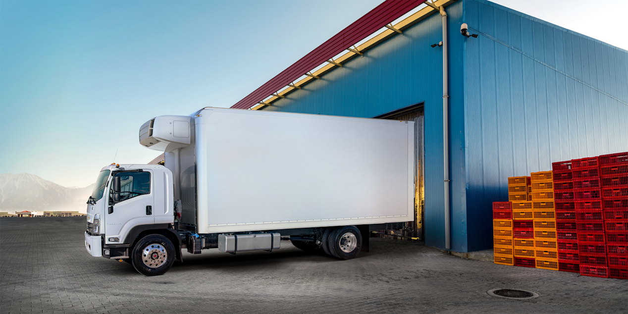 2024 Chevy Low Cab Forward Unloading Cargo at a Warehouse